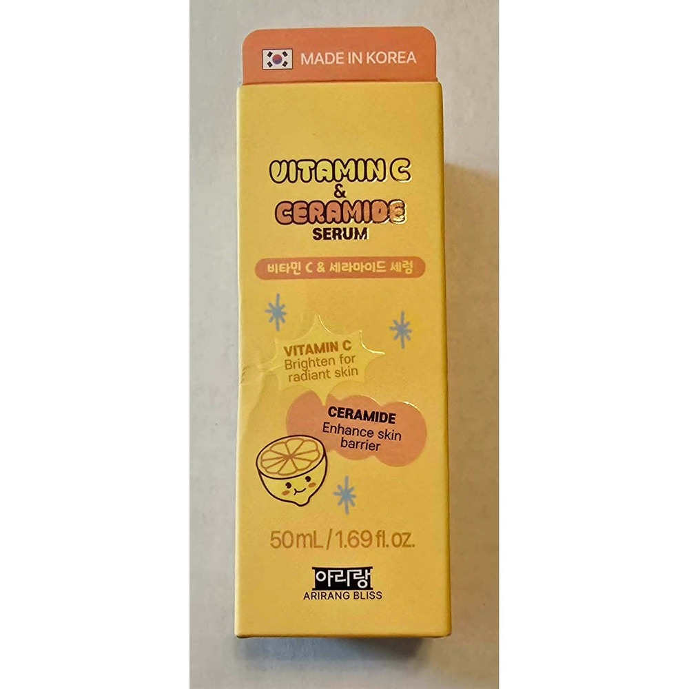 Arirang Bliss Vitamin C & Ceramide Serum 50ml Brightening K-Beauty Made in Korea
